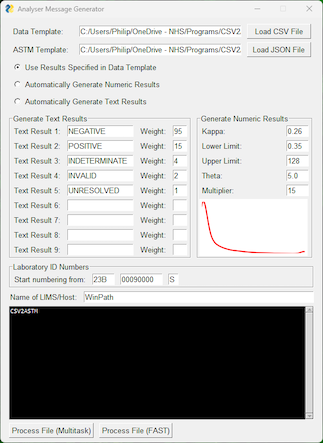 ASTM Sender window running on macOS Ventura